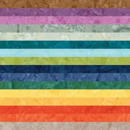 Hand-Dyes - Batik - 5" Squares - Bright Day - 42 pcs