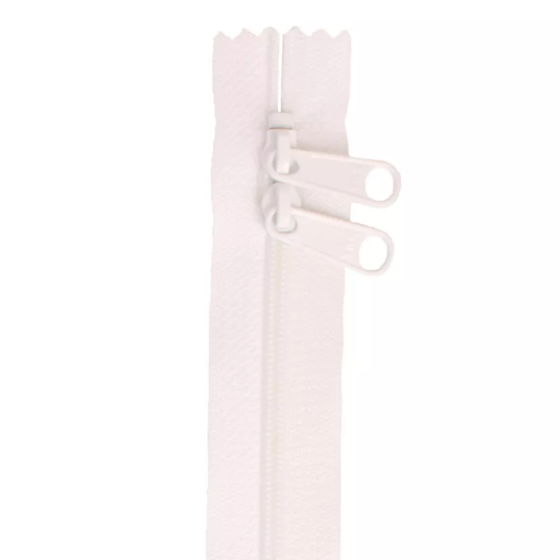 Handbag Zipper – Double Slide – 30in – White