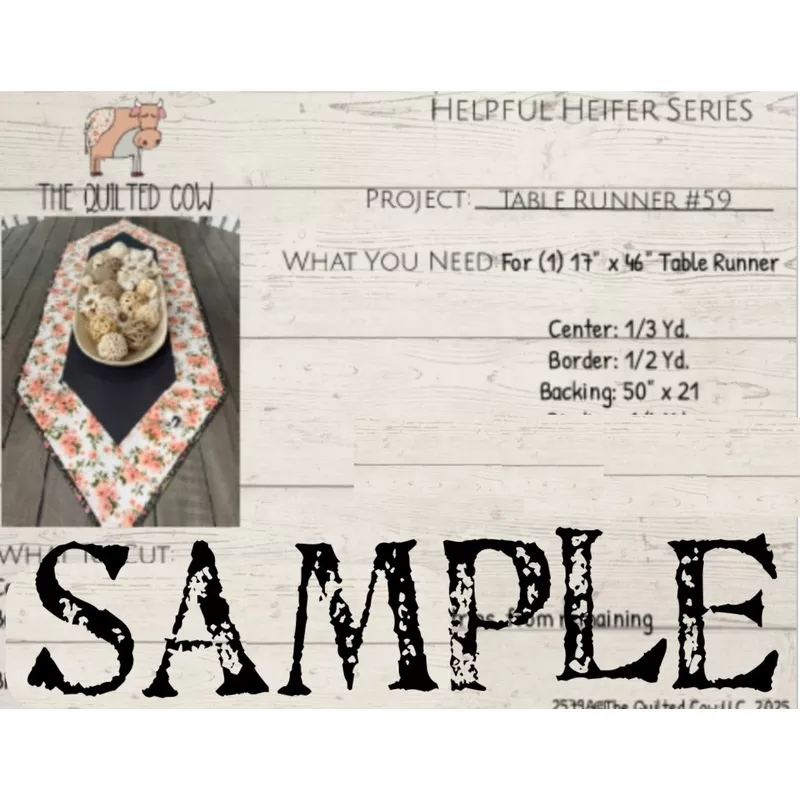 Helpful Heifer Table Runner #59