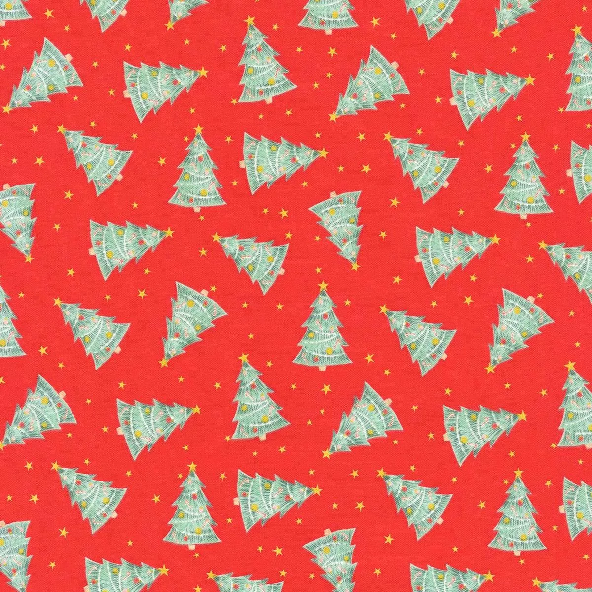 Holiday Cheer – Trees Red Yardage