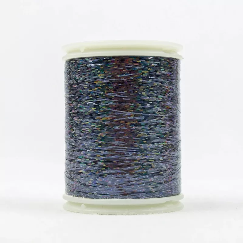 Hologram Flat Slitted Polyester Thread – Navy – 300m