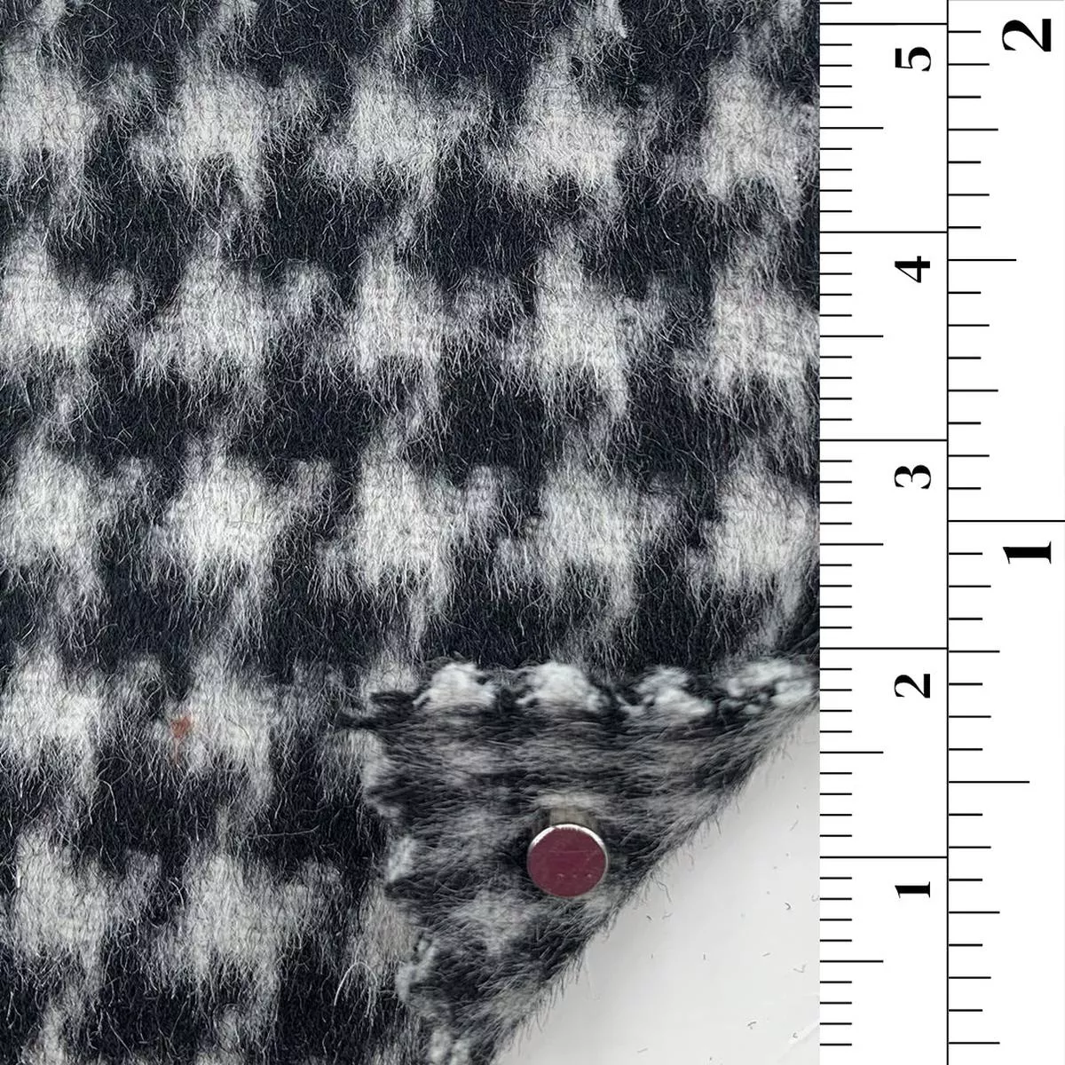 Houndstooth Double Cloth Wool Polyester Coating / Jacketing B006325 – Multi Color 14441