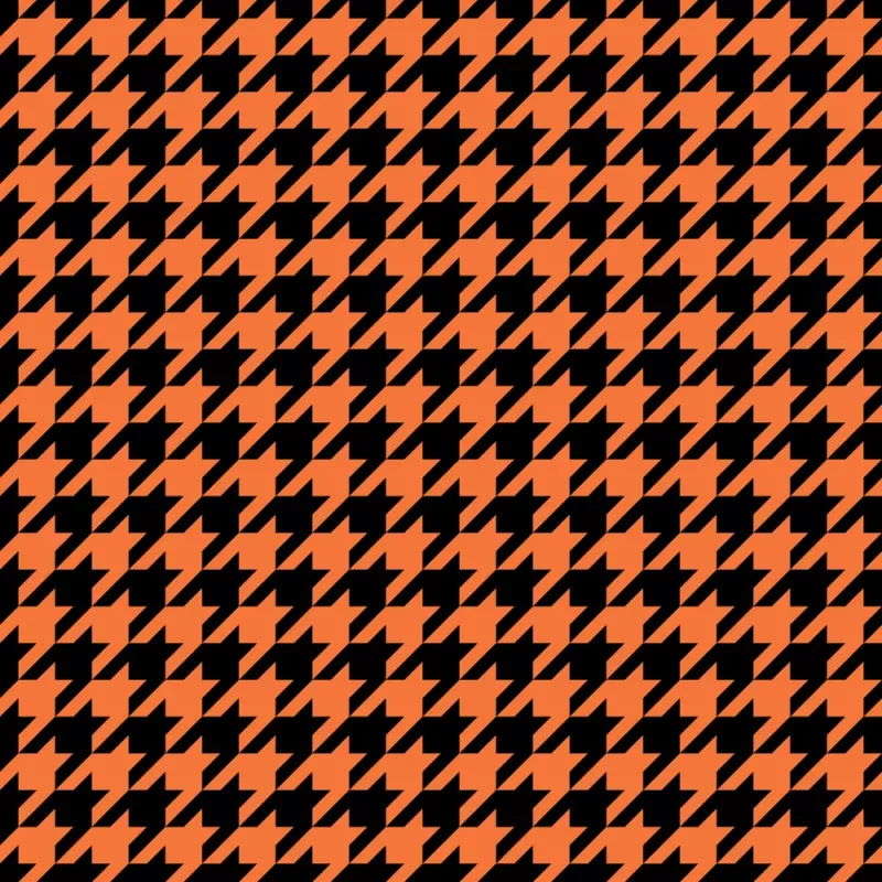 Houndstooth Fabric – Pumpkin