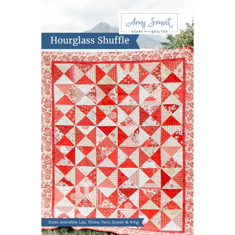 Hourglass Shuffle Quilt Pattern – Hard Copy (Printed)
