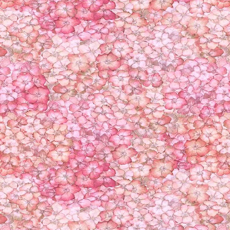 Hydrangea Mist Packed Hydrangeas Pink Susan Winget Wilmington Prints Cotton Fabric 1/2