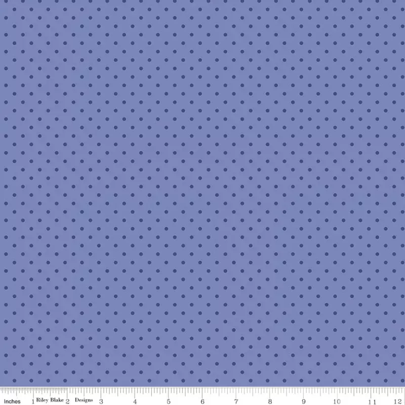 Hydrangeas in the Garden Polka Dots Periwinkle Pearl