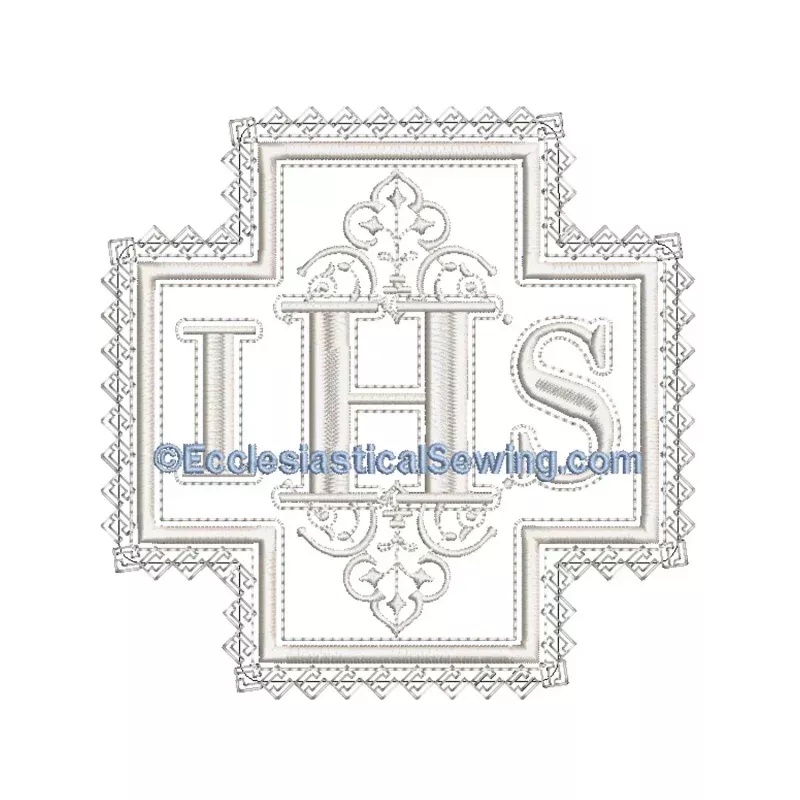 IHS Altar Linen Bold Design | Digital Machine Embroidery Design