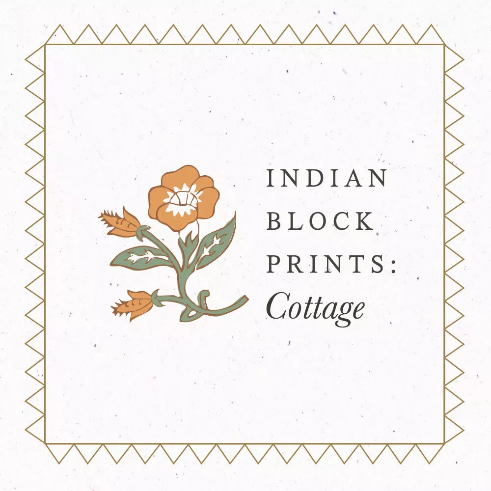Indian Block Prints - 5" Squares - Cottage - Fableism - 48pcs