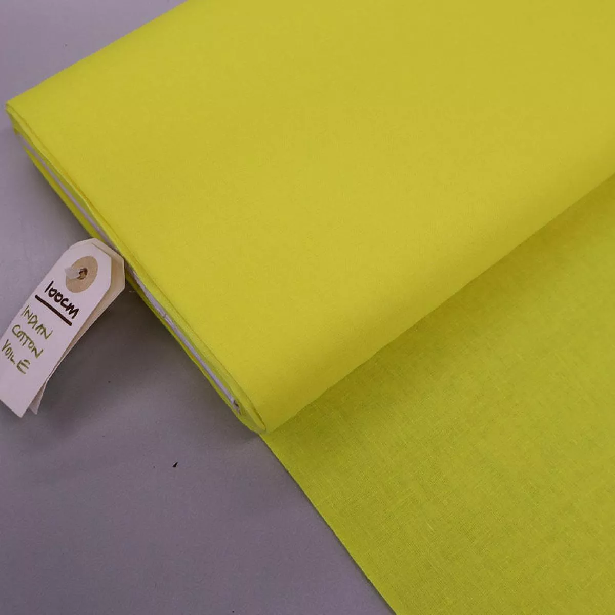 Indian Cotton Voile – Sharp Yellow