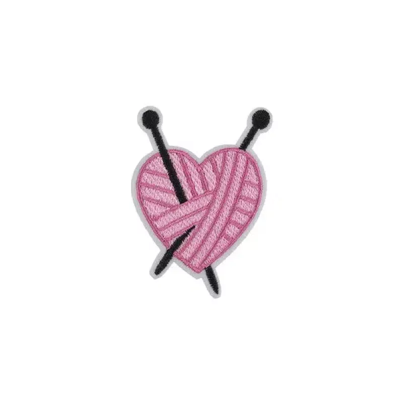 Iron-On Motif Patch – Knitted Heart