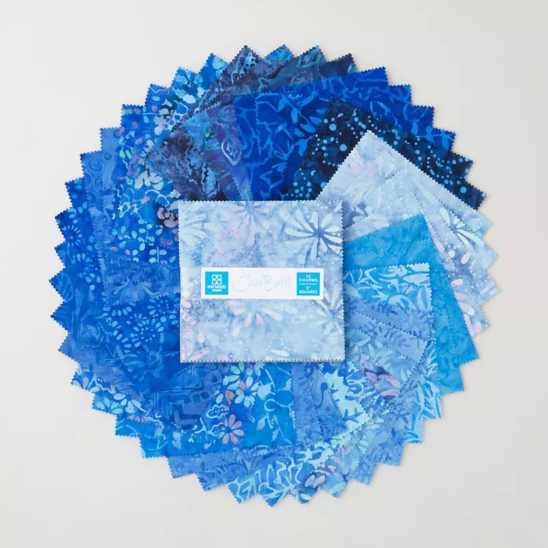 Java Batiks Blue Favorites Charm Pack