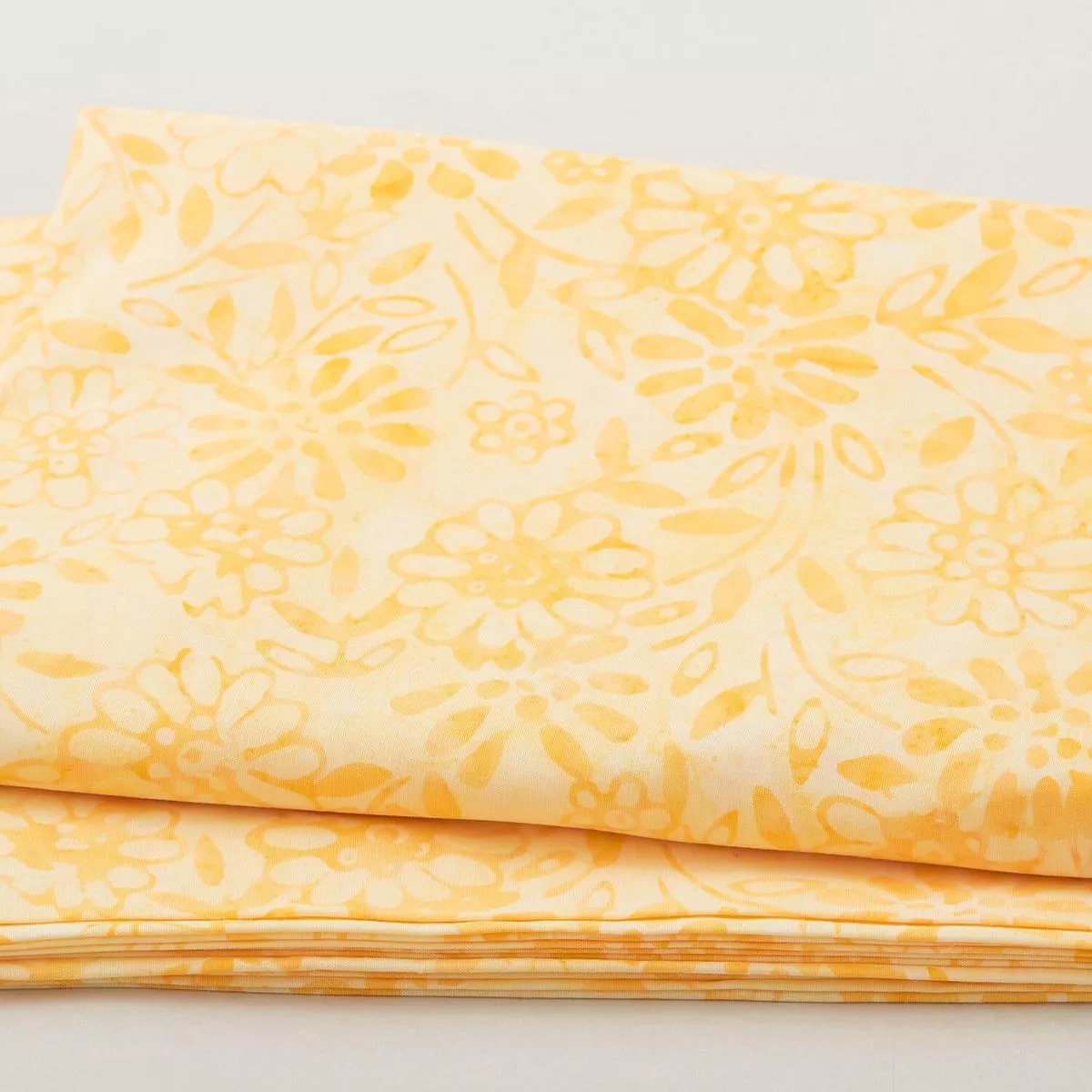 Java Batiks – Citrus Blossom Yellow 3 Yard Cut