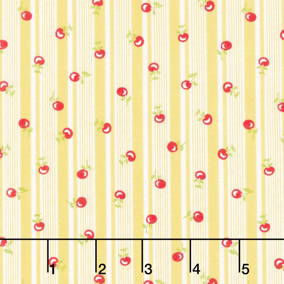 Jubilee – Cherry Stripe Yellow Yardage