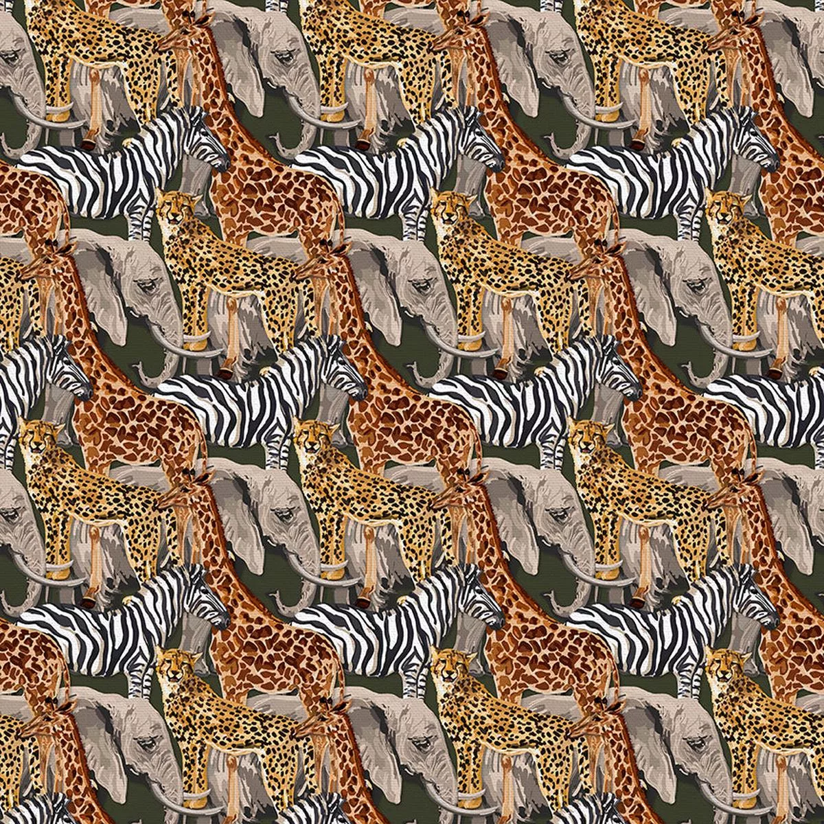 Jungle Animals – Cotton Sateen – 60″
