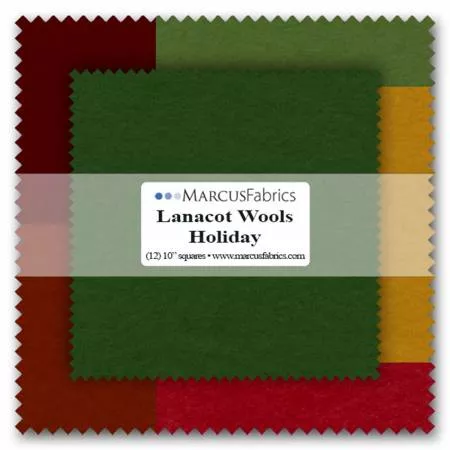 Lanacot Wools - 10" Squares - Holiday - 12 pcs