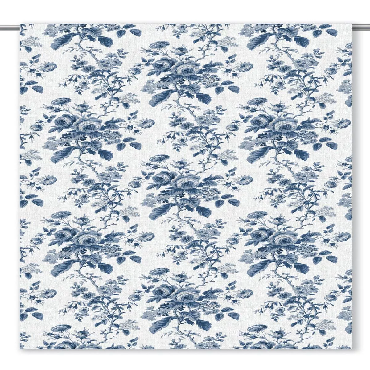 ‘Langkawi’ Fabric by the Yard (Navy Blue/ White)