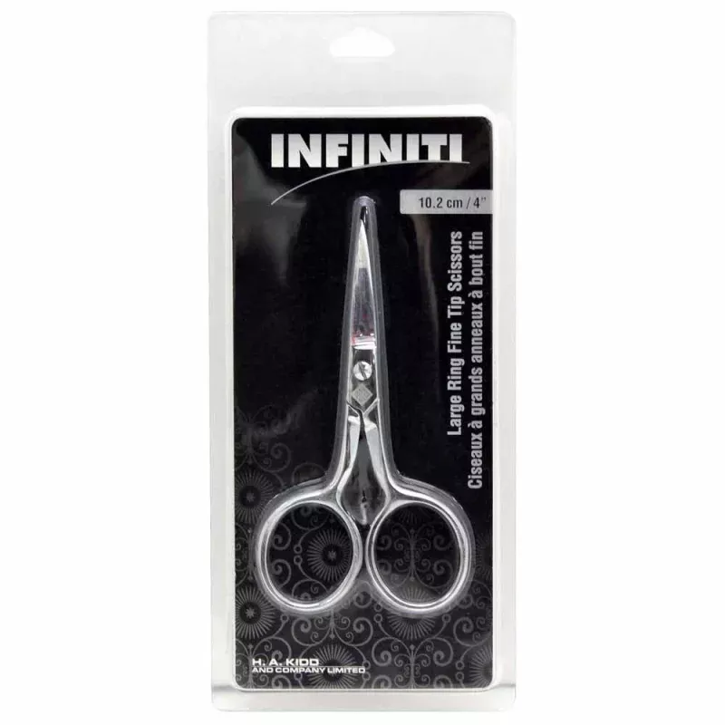 Large Ring Fine Tip Scissors 4″ – INFINITI