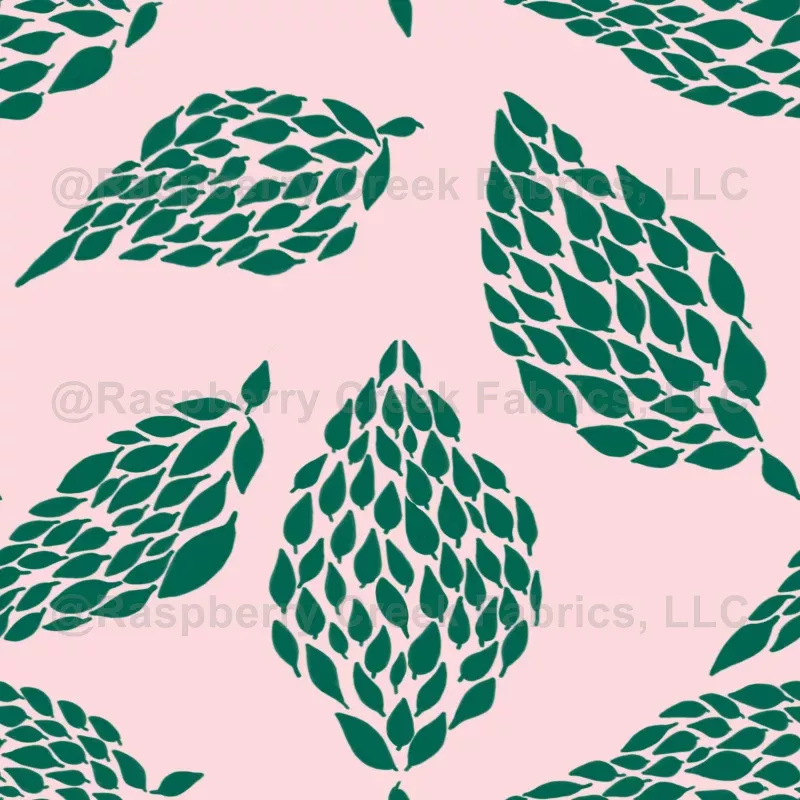 Leafy Leaves on Pink