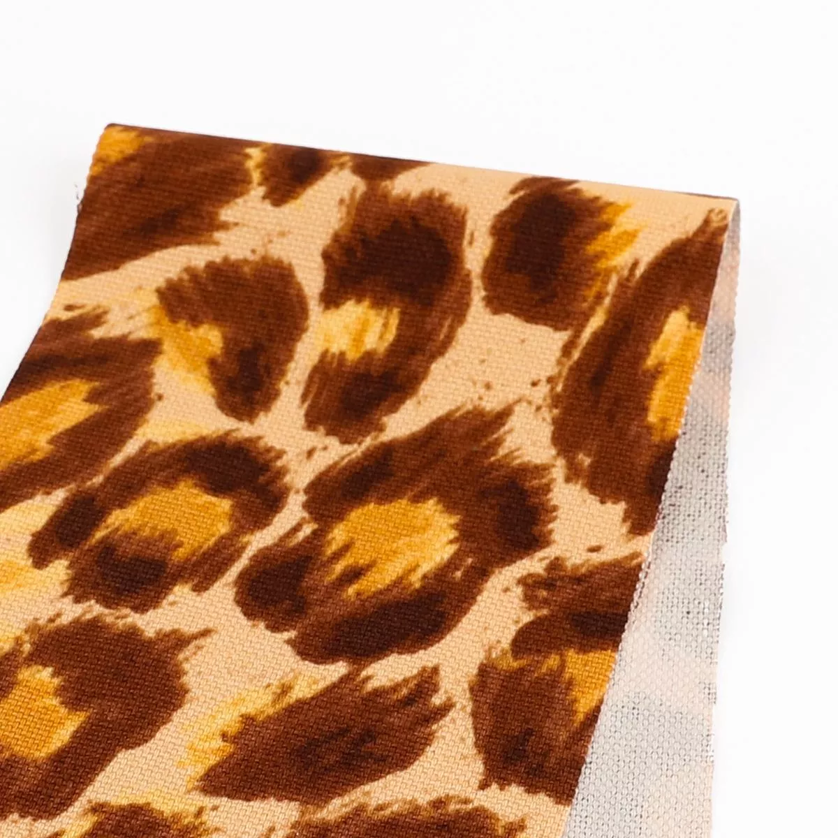 Leopard Print Cotton/Linen Canvas – Spice