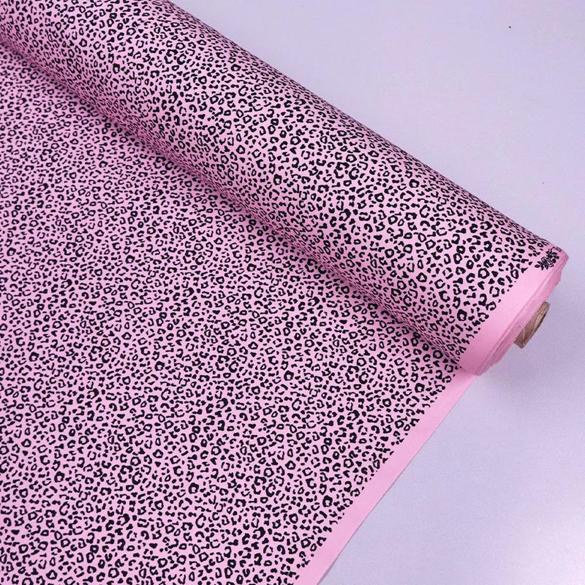 Leopard Print Cotton – Mini – Pale Pink