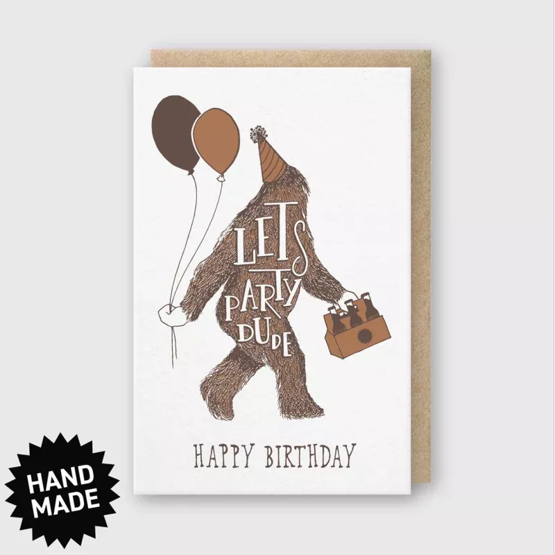 Let’s Party Sasquatch Card
