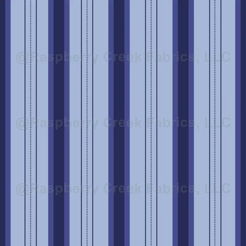 Light Bue & Dark Blue Thick and Thin Stripes