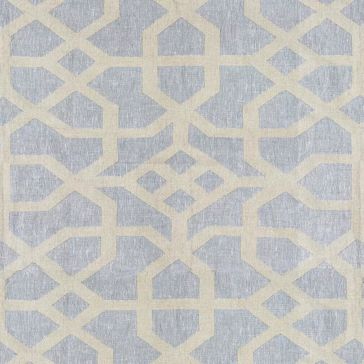 Linen Lattice – Bluestone & Fog by Scalamandre Fabric