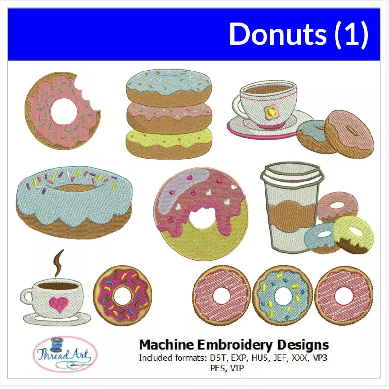 Machine Embroidery Designs – Donuts