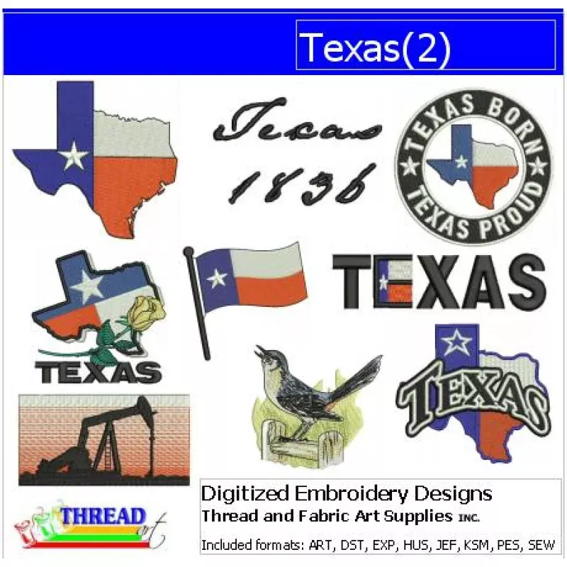 Machine Embroidery Designs – Texas(2)