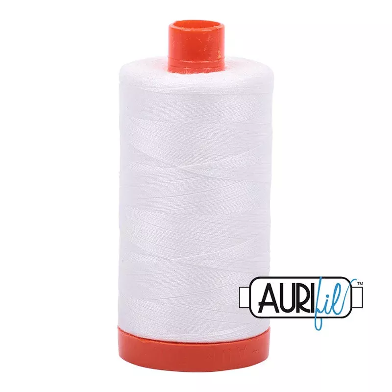 Mako Cotton Thread Solid 50wt 1422yds Natural White MK50-2021