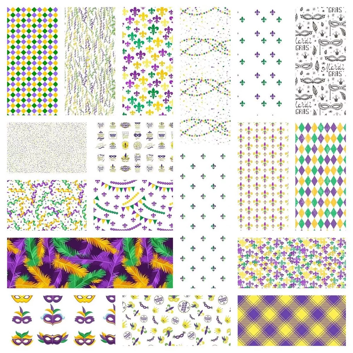 Mardi Gras Fat Eighth Bundle – 18 Pieces