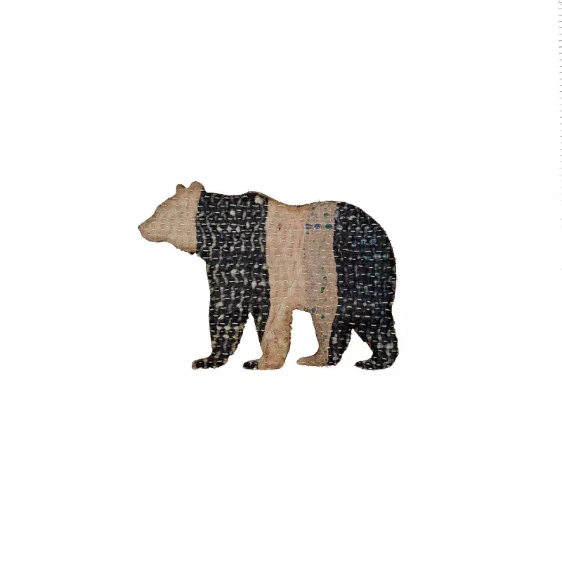 Medium Kantha Bear Iron-On Patch