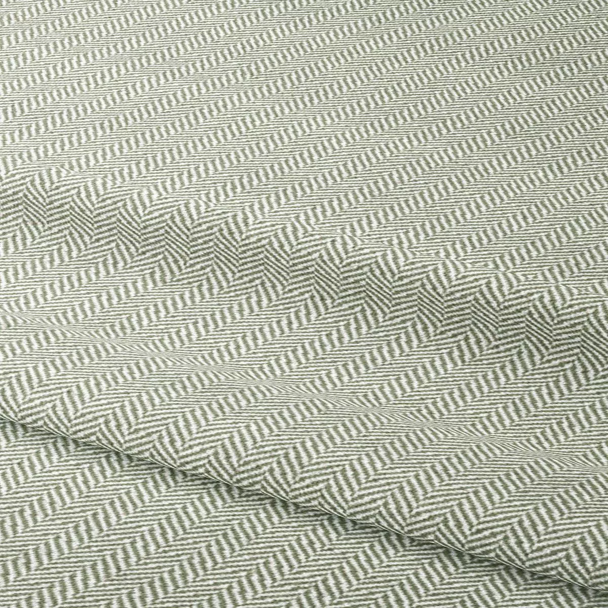 ‘Miami Grass’ Fabric by the Yard (Moss Green/ White)