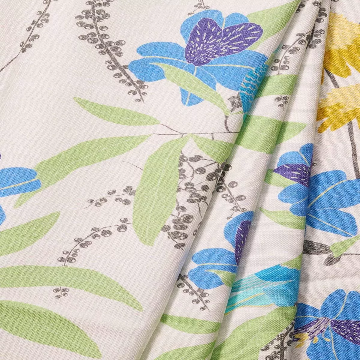 ‘Monaco’ Fabric by the Yard (Blue/ Green/ Yellow)