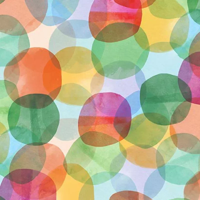 Multi Mingle Bubbles Cotton 44/45 Fabric Per Yard