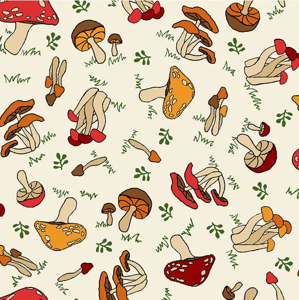 Mushrooms - Ecru - Menagerie