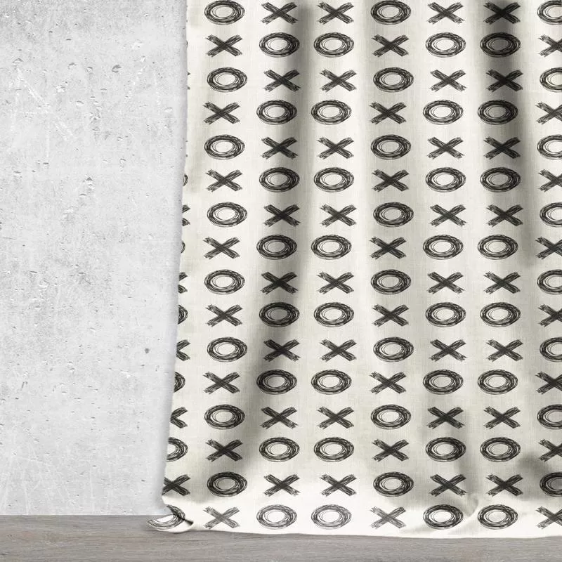 ‘Nardo’ Fabric by the Metre (Black/ Milky White)