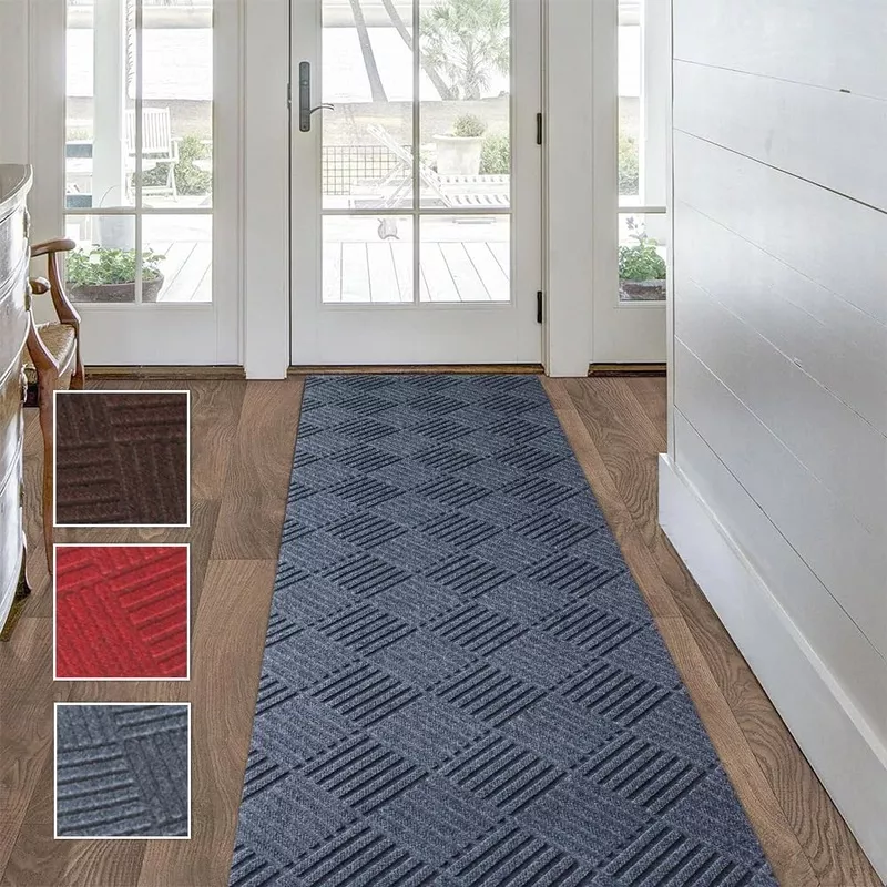 Non-Slip Hallway Runner Rug3ft x 50ft, Gray