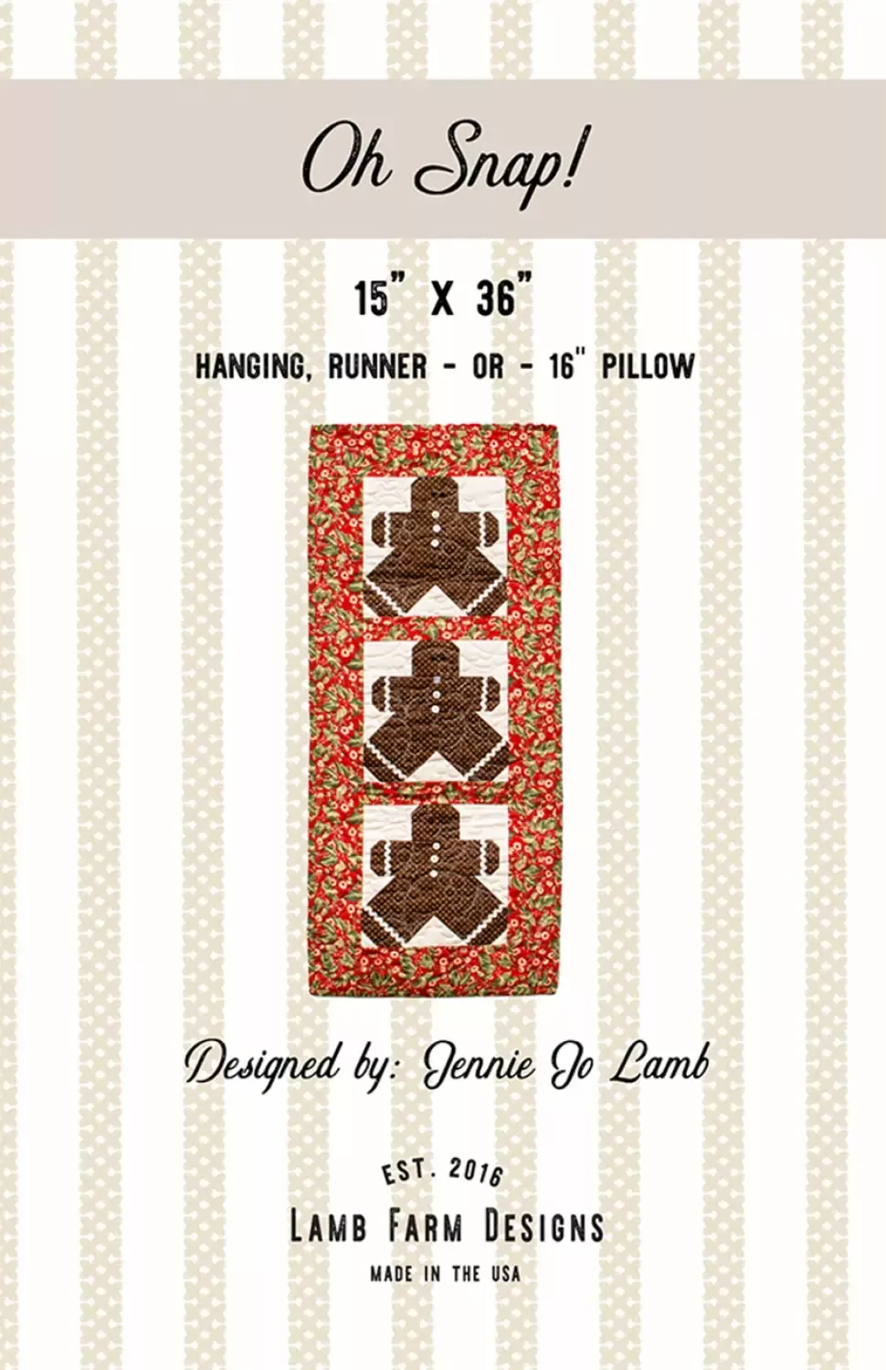 Oh Snap! - Sewing Pattern - Lamb Farm Designs