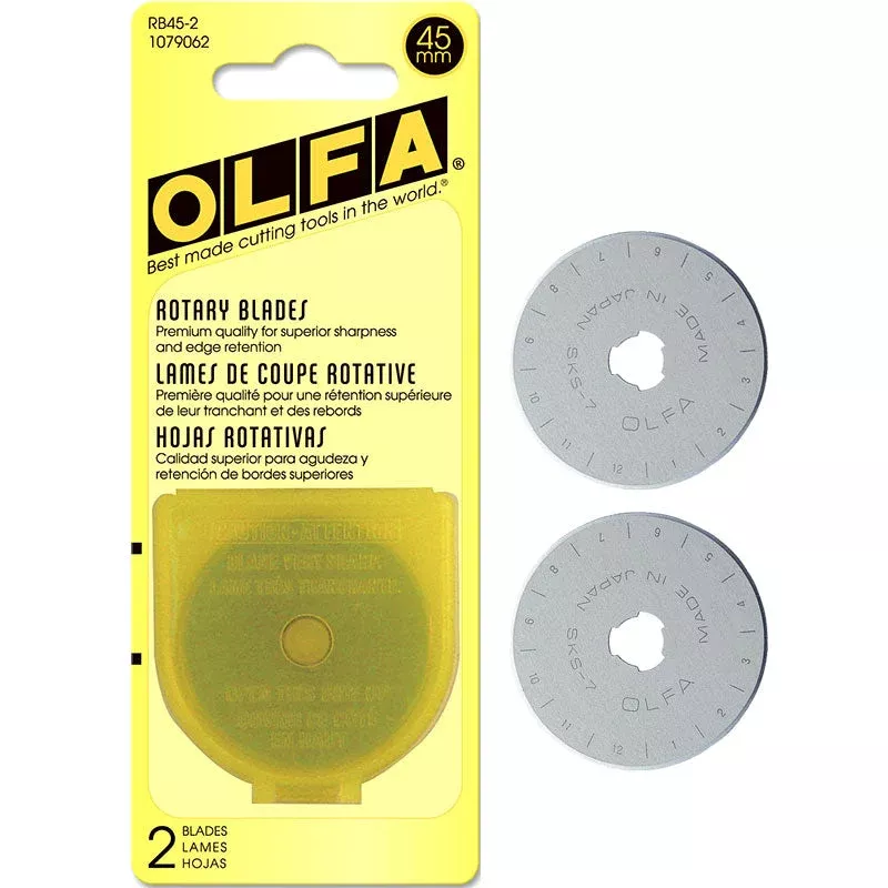 Olfa Rotary Blade Replacements 2 Count 45mm