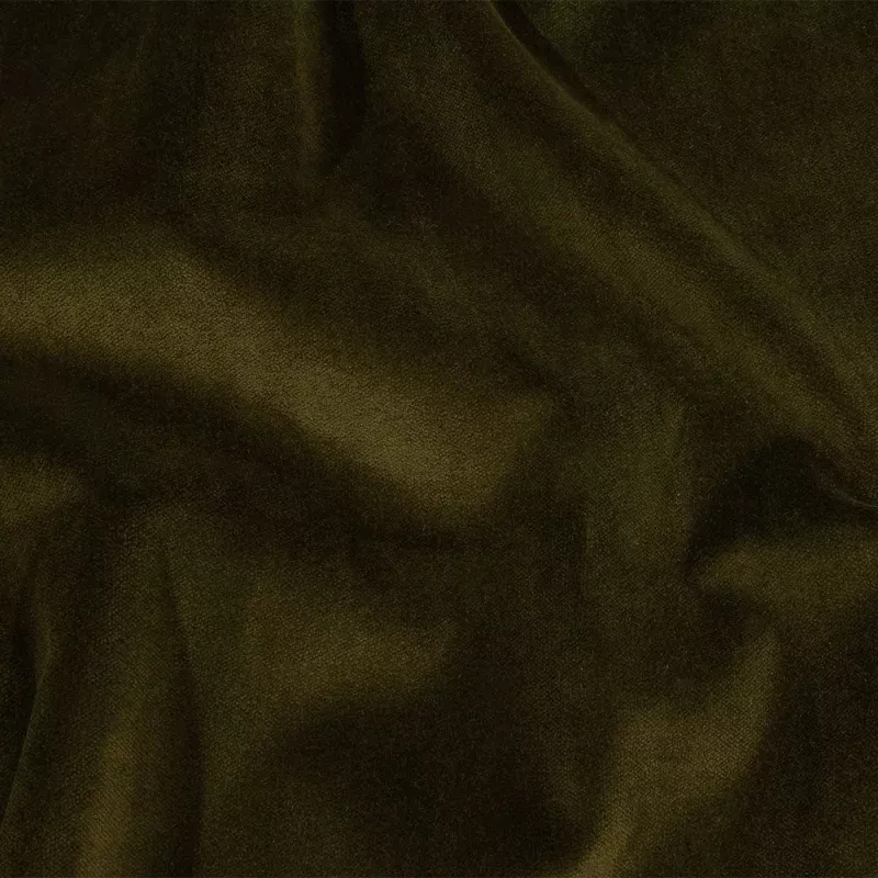 Olive Cotton Velvet