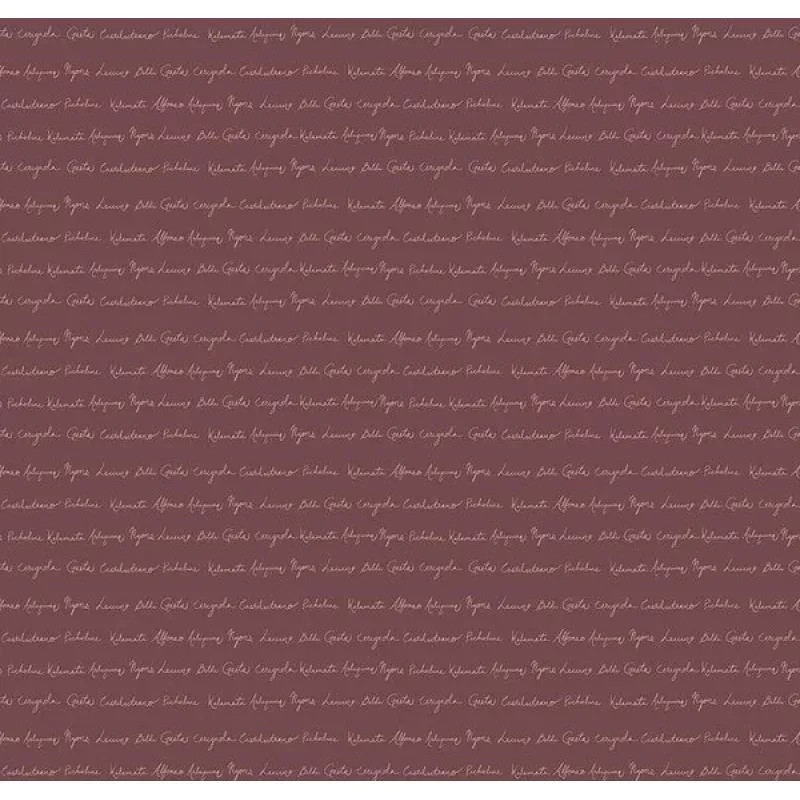 Olive Grove Script Plum Fabric