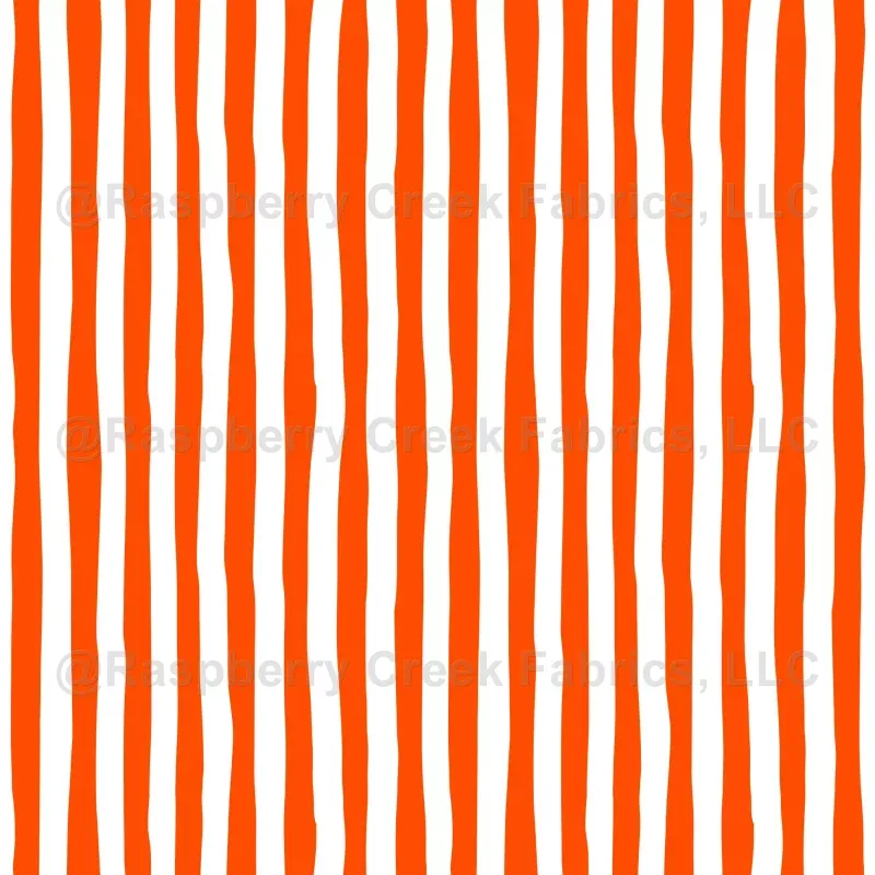 Orange & White Wonky Stripes