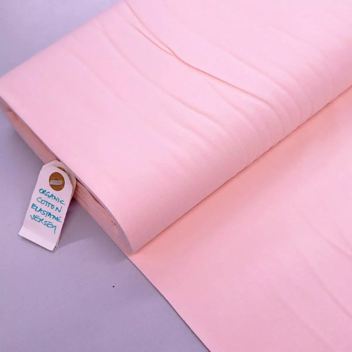 Organic Cotton with Elastane Jersey – Pale Pink