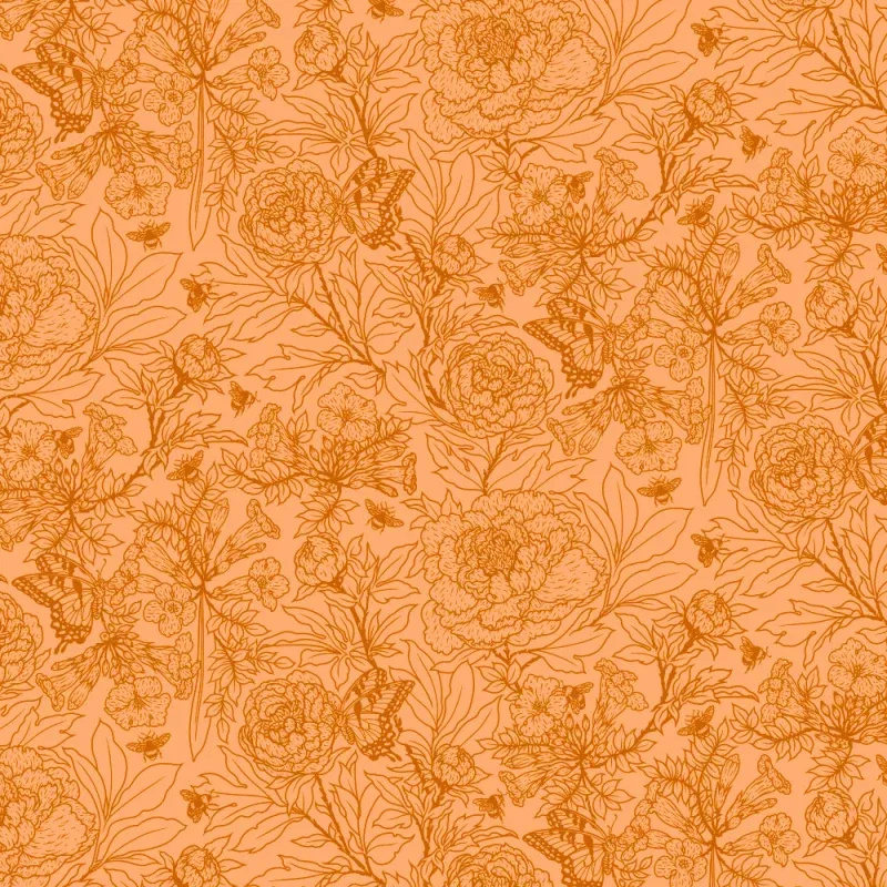 Peonies Tonal Peach | Bountiful