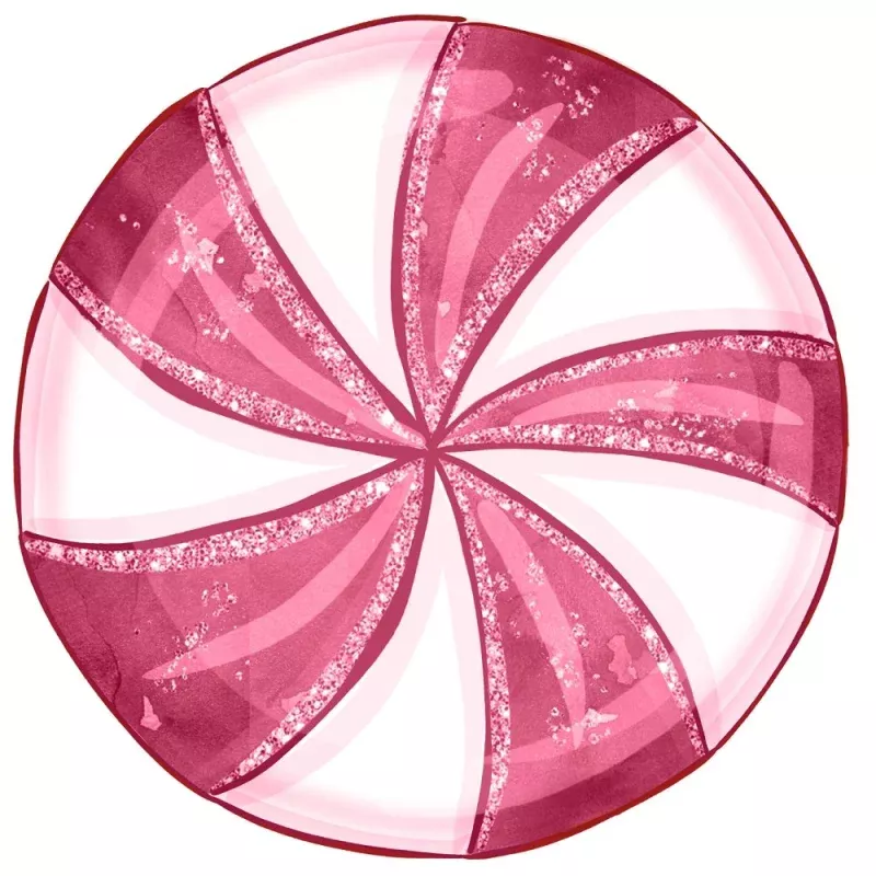 Peppermint Christmas Red Peppermint Fabric Panel