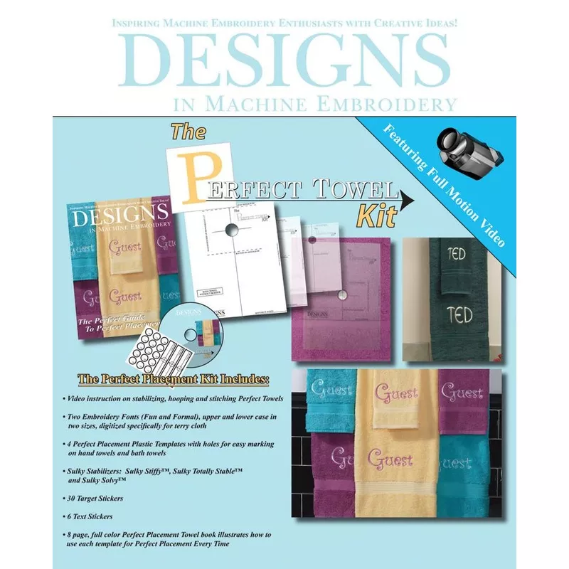 Perfect Towel Kit by Designs in Machine Embroidery