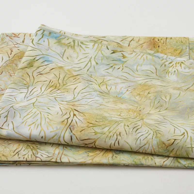 Pewter Tossed Branches Batik 2 Yard Cut