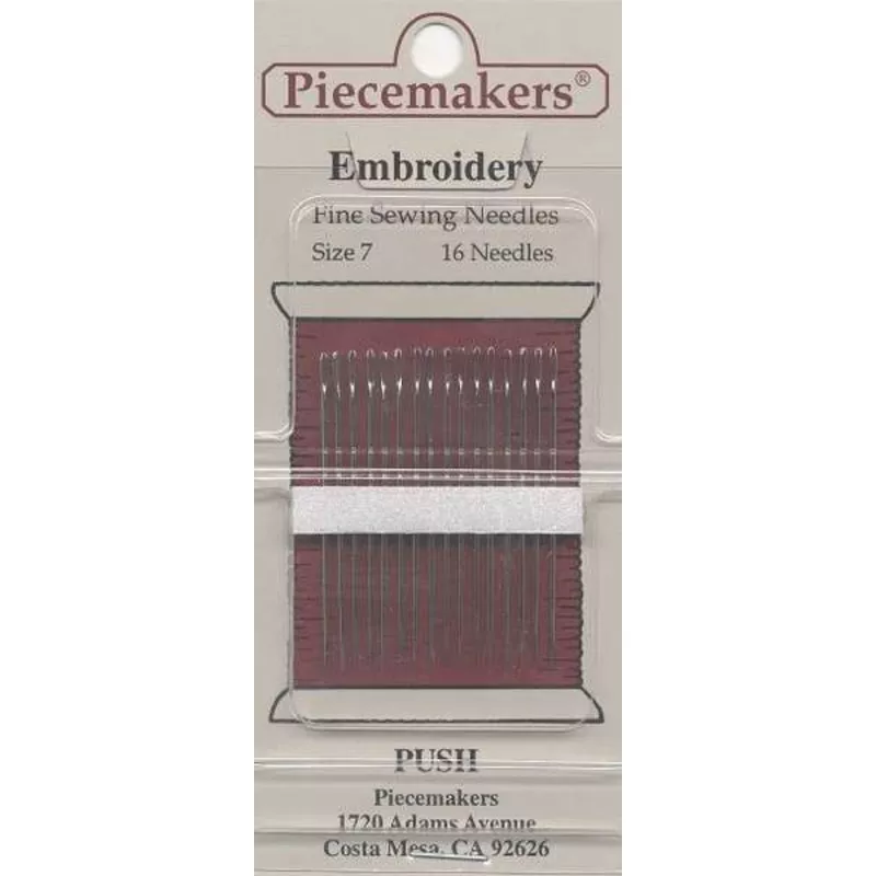 Piecemaker Embroidery / Crewel Needles Size 7