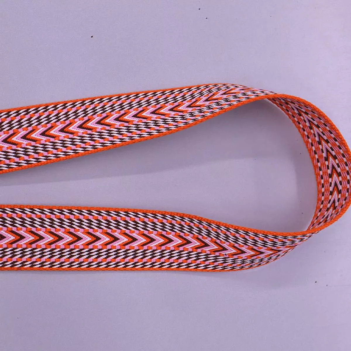 Pink and Orange Braided Webbing